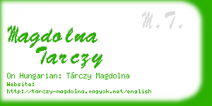 magdolna tarczy business card