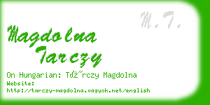 magdolna tarczy business card